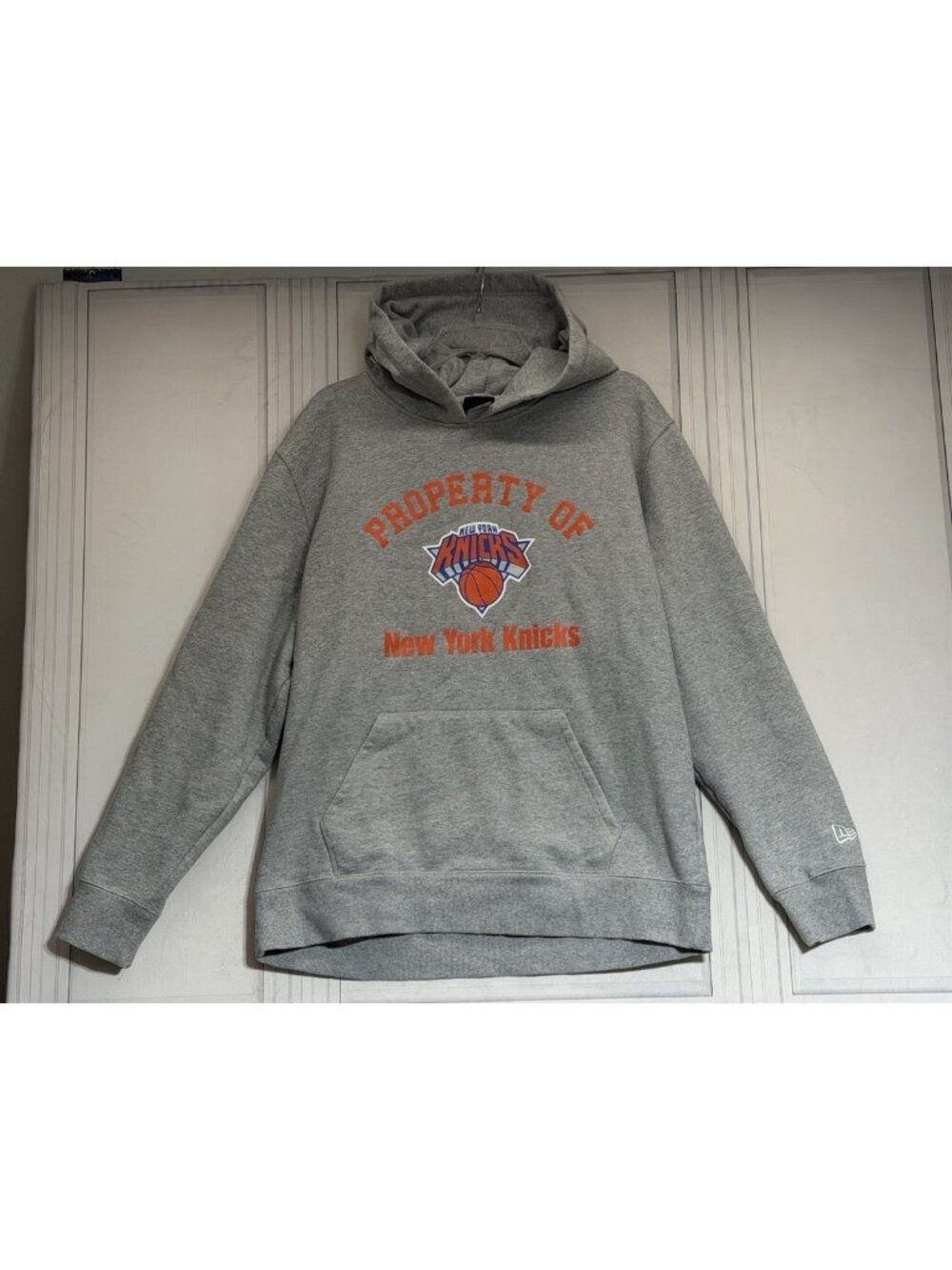 Eric Emanuel x New Era NBA New York Knicks Pullover Hoodie Mens XL Gray